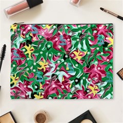 Floral-diamonte Cosmetic Bag (xl) by PollyParadise