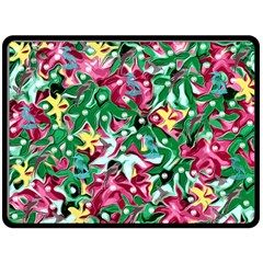 Floral-diamonte Double Sided Fleece Blanket (large)  by PollyParadise