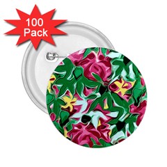 Floral-abstract 2 25  Buttons (100 Pack)  by PollyParadise