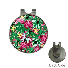 Floral-abstract Hat Clips With Golf Markers by PollyParadise