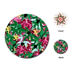 Floral-abstract Playing Cards Single Design (round) by PollyParadise