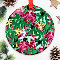 Floral-abstract Round Ornament (two Sides)