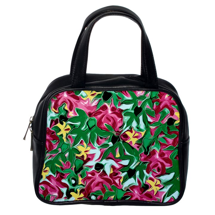 Floral-Abstract Classic Handbag (One Side)