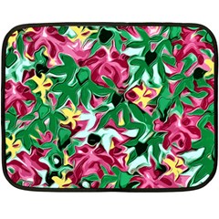 Floral-abstract Fleece Blanket (mini) by PollyParadise