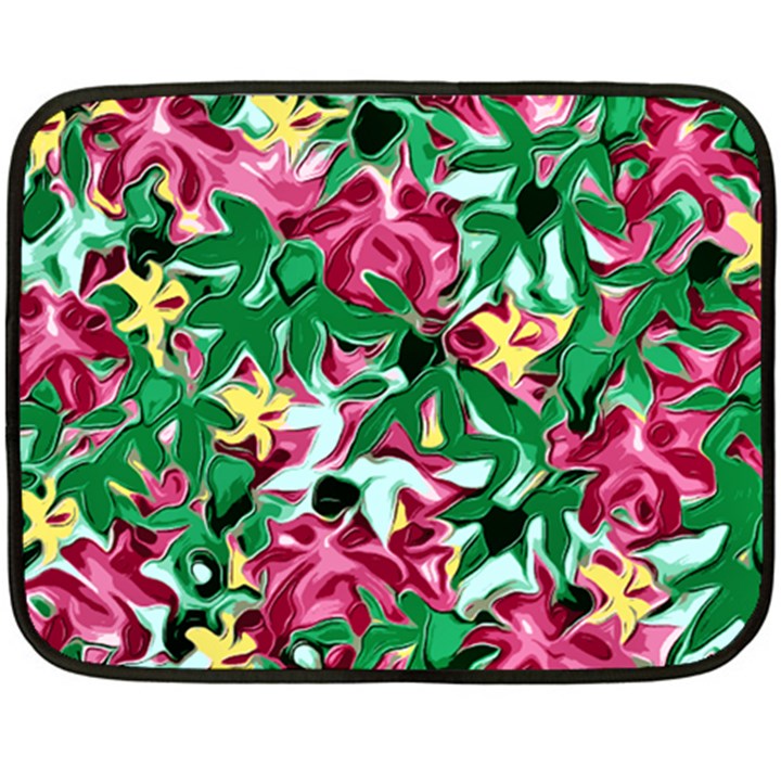 Floral-Abstract Fleece Blanket (Mini)