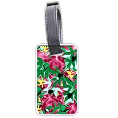 Floral-abstract Luggage Tag (one Side) by PollyParadise