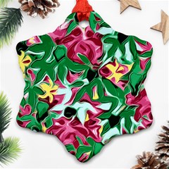 Floral-abstract Snowflake Ornament (two Sides)