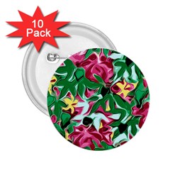 Floral-abstract 2 25  Buttons (10 Pack)  by PollyParadise