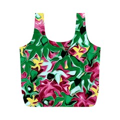 Floral-abstract Full Print Recycle Bag (m)