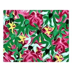 Floral-abstract Double Sided Flano Blanket (large)  by PollyParadise