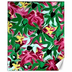 Floral-abstract Canvas 16  X 20  by PollyParadise