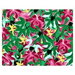 Floral-abstract Double Sided Flano Blanket (medium)  by PollyParadise