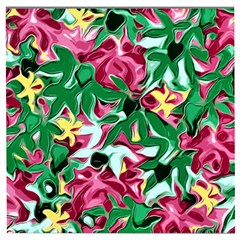 Floral-abstract Wooden Puzzle Square