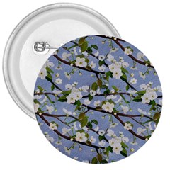 Pear Branch With Flowers 3  Buttons by SychEva