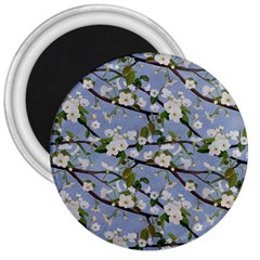 Pear Branch With Flowers 3  Magnets by SychEva