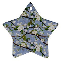 Pear Branch With Flowers Ornament (star) by SychEva