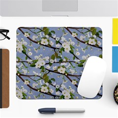 Pear Branch With Flowers Large Mousepads by SychEva