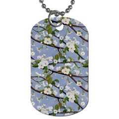 Pear Branch With Flowers Dog Tag (two Sides) by SychEva