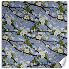 Pear Branch With Flowers Canvas 12  X 12  by SychEva