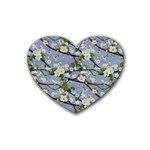 Pear Branch With Flowers Heart Coaster (4 pack)  Front