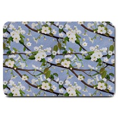 Pear Branch With Flowers Large Doormat  by SychEva