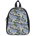 Pear Branch With Flowers School Bag (Small) Front