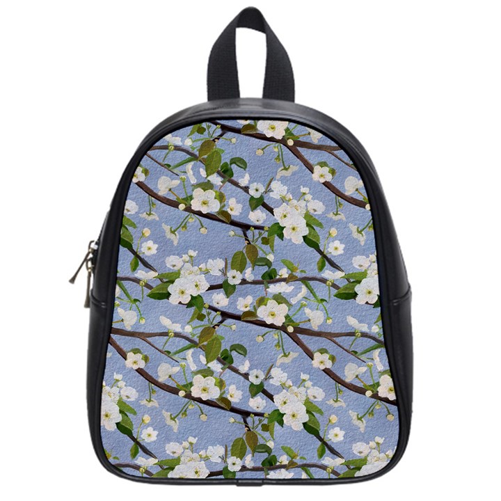 Pear Branch With Flowers School Bag (Small)