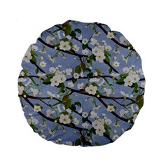 Pear Branch With Flowers Standard 15  Premium Round Cushions by SychEva