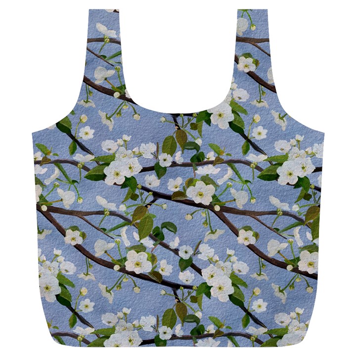 Pear Branch With Flowers Full Print Recycle Bag (XL)