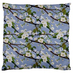 Pear Branch With Flowers Large Flano Cushion Case (one Side) by SychEva