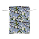 Pear Branch With Flowers Lightweight Drawstring Pouch (L) Front