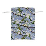 Pear Branch With Flowers Lightweight Drawstring Pouch (L) Back