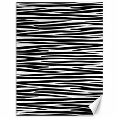 Zebra Stripes, Black And White Asymmetric Lines, Wildlife Pattern Canvas 36  X 48  by Casemiro