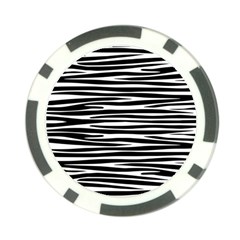 Zebra Stripes, Black And White Asymmetric Lines, Wildlife Pattern Poker Chip Card Guard (10 Pack) by Casemiro