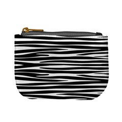 Zebra Stripes, Black And White Asymmetric Lines, Wildlife Pattern Mini Coin Purse by Casemiro