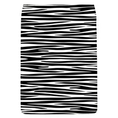 Zebra Stripes, Black And White Asymmetric Lines, Wildlife Pattern Removable Flap Cover (l) by Casemiro