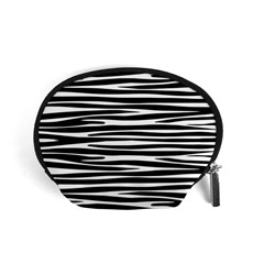 Zebra Stripes, Black And White Asymmetric Lines, Wildlife Pattern Accessory Pouch (small) by Casemiro