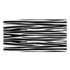 Zebra Stripes, Black And White Asymmetric Lines, Wildlife Pattern Satin Shawl by Casemiro