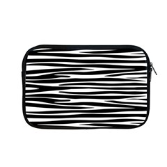 Zebra Stripes, Black And White Asymmetric Lines, Wildlife Pattern Apple Macbook Pro 13  Zipper Case by Casemiro