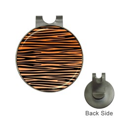 Tiger Stripes, Black And Orange, Asymmetric Lines, Wildlife Pattern Hat Clips With Golf Markers by Casemiro