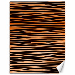 Tiger Stripes, Black And Orange, Asymmetric Lines, Wildlife Pattern Canvas 12  X 16  by Casemiro