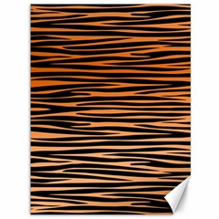 Tiger Stripes, Black And Orange, Asymmetric Lines, Wildlife Pattern Canvas 36  X 48  by Casemiro