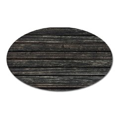 Wooden Linear Geometric Design Oval Magnet by dflcprintsclothing