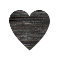 Wooden Linear Geometric Design Heart Magnet by dflcprintsclothing