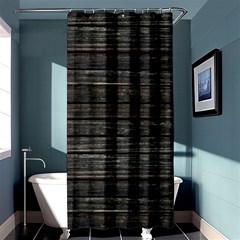 Wooden Linear Geometric Design Shower Curtain 36  X 72  (stall) 