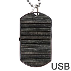 Wooden Linear Geometric Design Dog Tag Usb Flash (one Side) by dflcprintsclothing