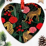 Leopardrose Ornament (Heart) Front