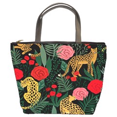 Leopardrose Bucket Bag by PollyParadise