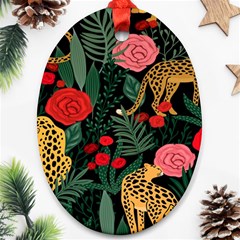 Leopardrose Ornament (oval)