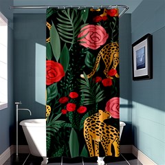 Leopardrose Shower Curtain 36  X 72  (stall)  by PollyParadise